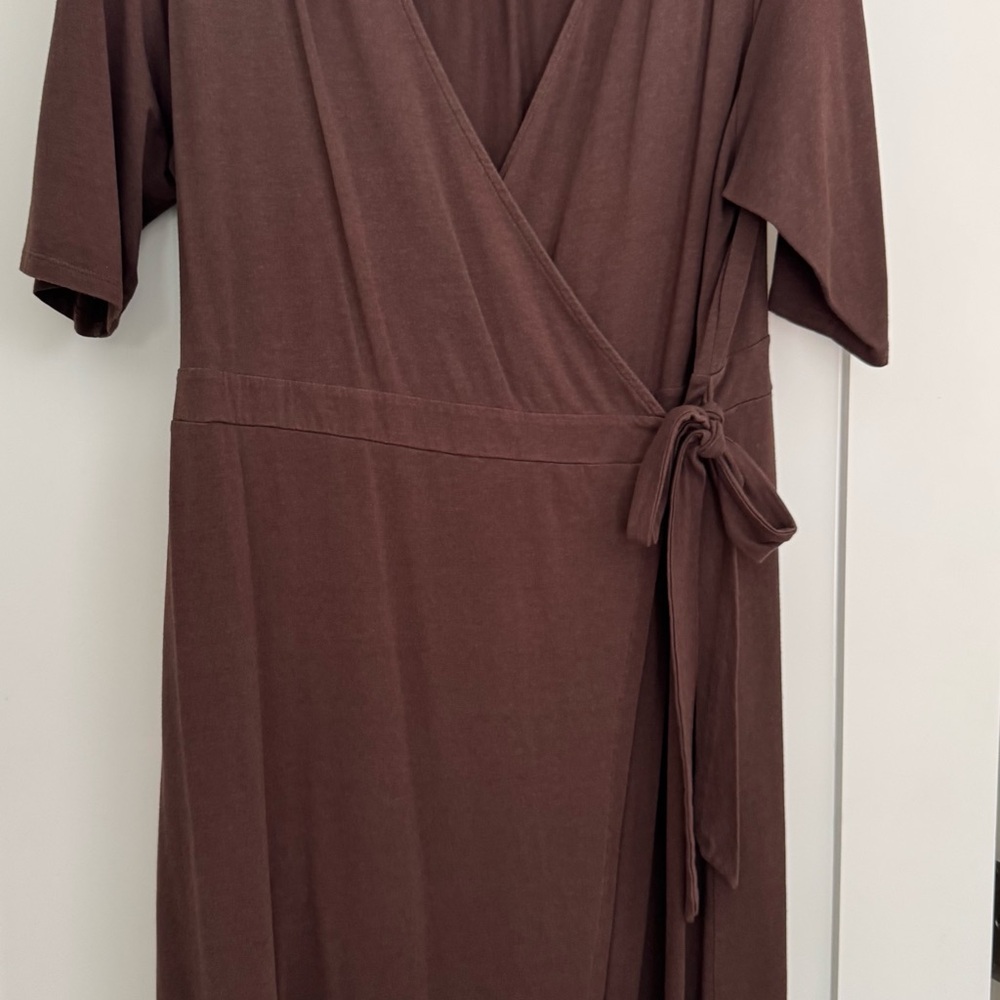 Lands' End Brown Wrap Dress